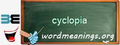 WordMeaning blackboard for cyclopia